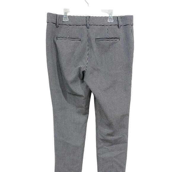 Ann Taylor Devin Gingham Pants Size 8 Black White Stretch Workwear Preppy Chic - Picture 2 of 8